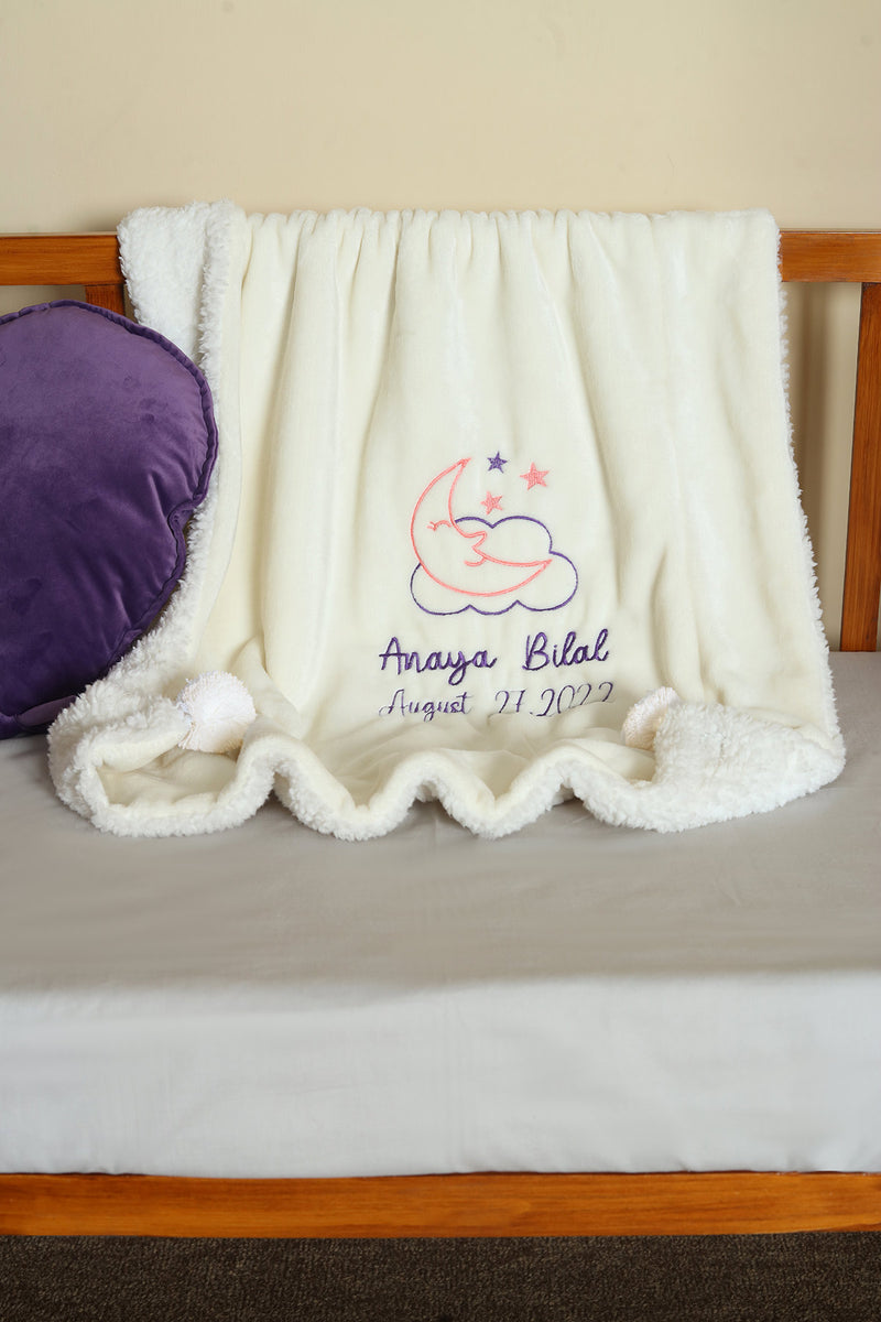 Personalized name sherpa blanket sale