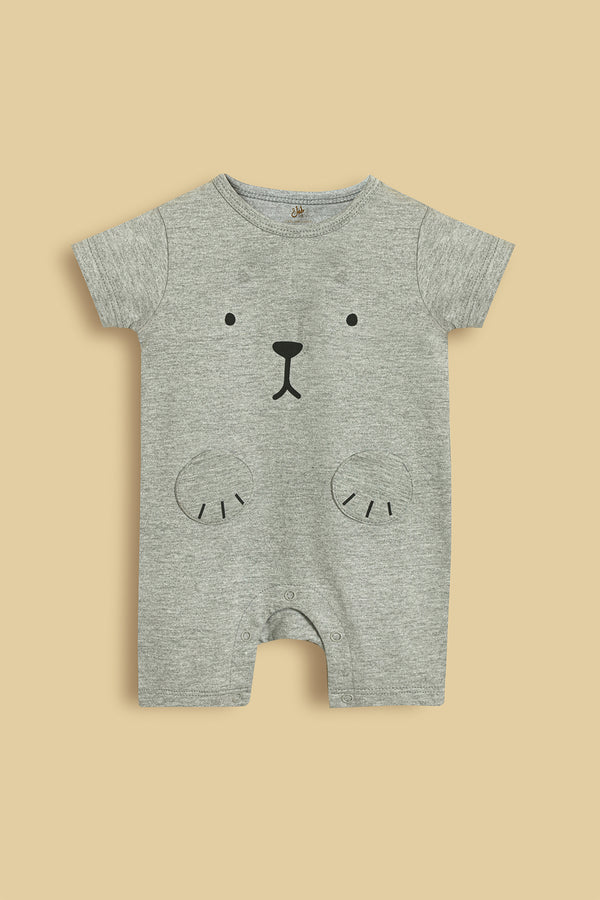 Bear Face Baby Shortall