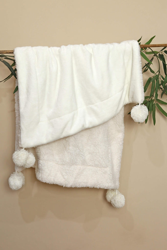 Creamy White Sherpa Baby Blanket - Tifl