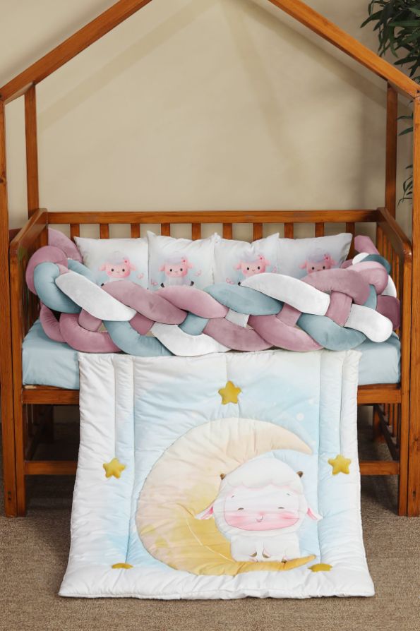 Starry Night Braided Luxury Cot Set